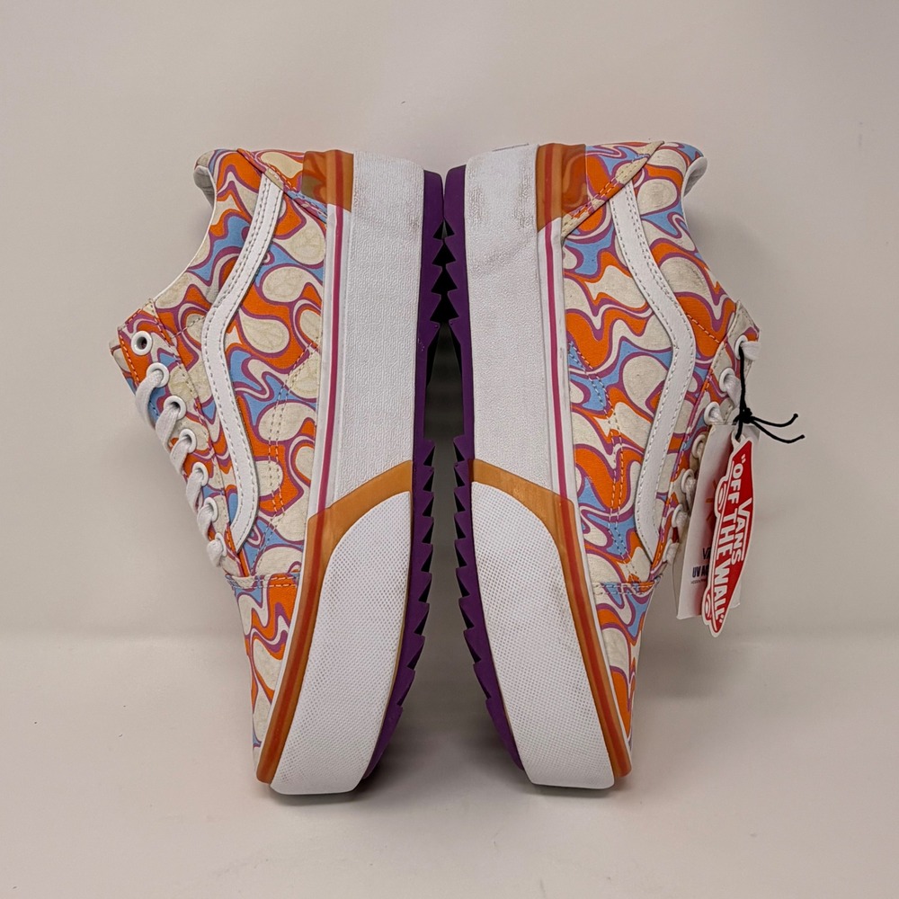 Vans Platform Old Skool Sneakers in Orange, Purple, Pink - Picture 16 of 16